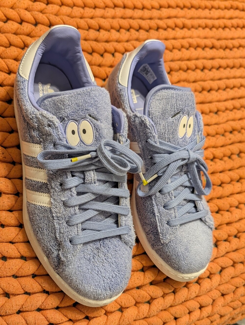 Adidas Towelie Light Blue Terry Cloth Sneakers